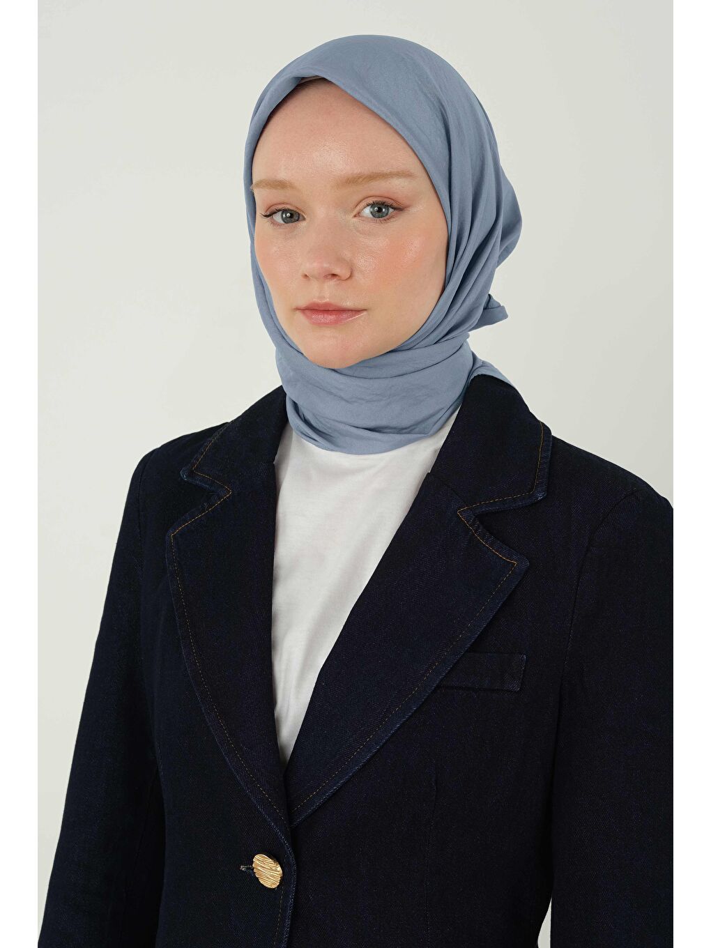 Soft Kraş Eşarp Pastel Mavi