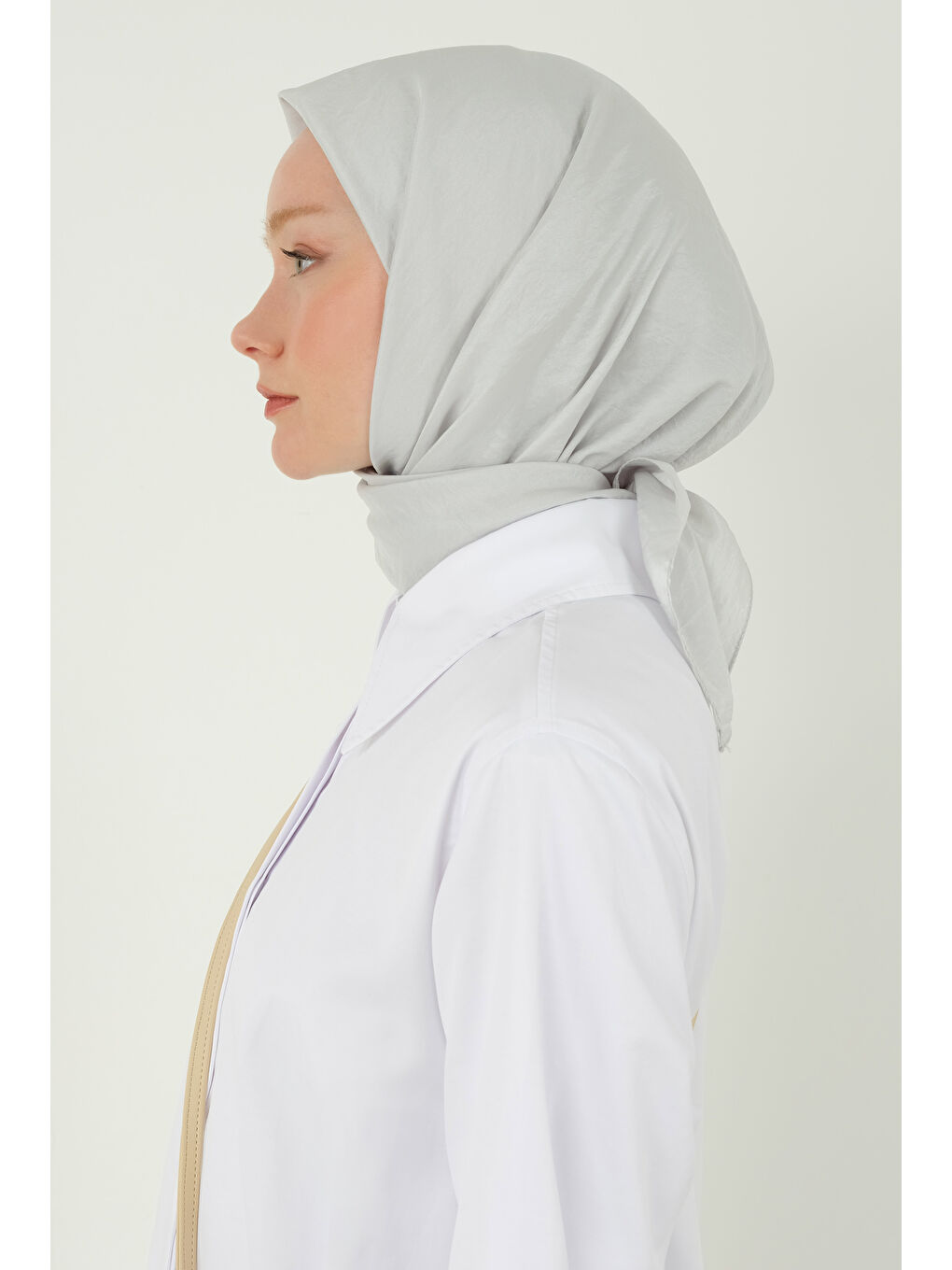 Soft Kraş Eşarp Buhar Gri-1