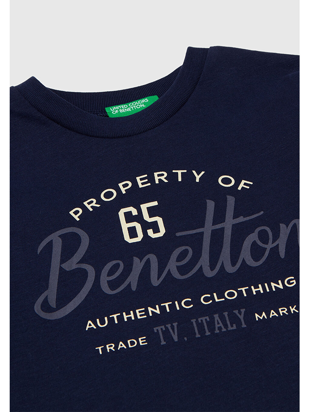 Erkek Çocuk Lacivert Önü Logo Baskılı Jarse Uzun Kollu T-shirt-2