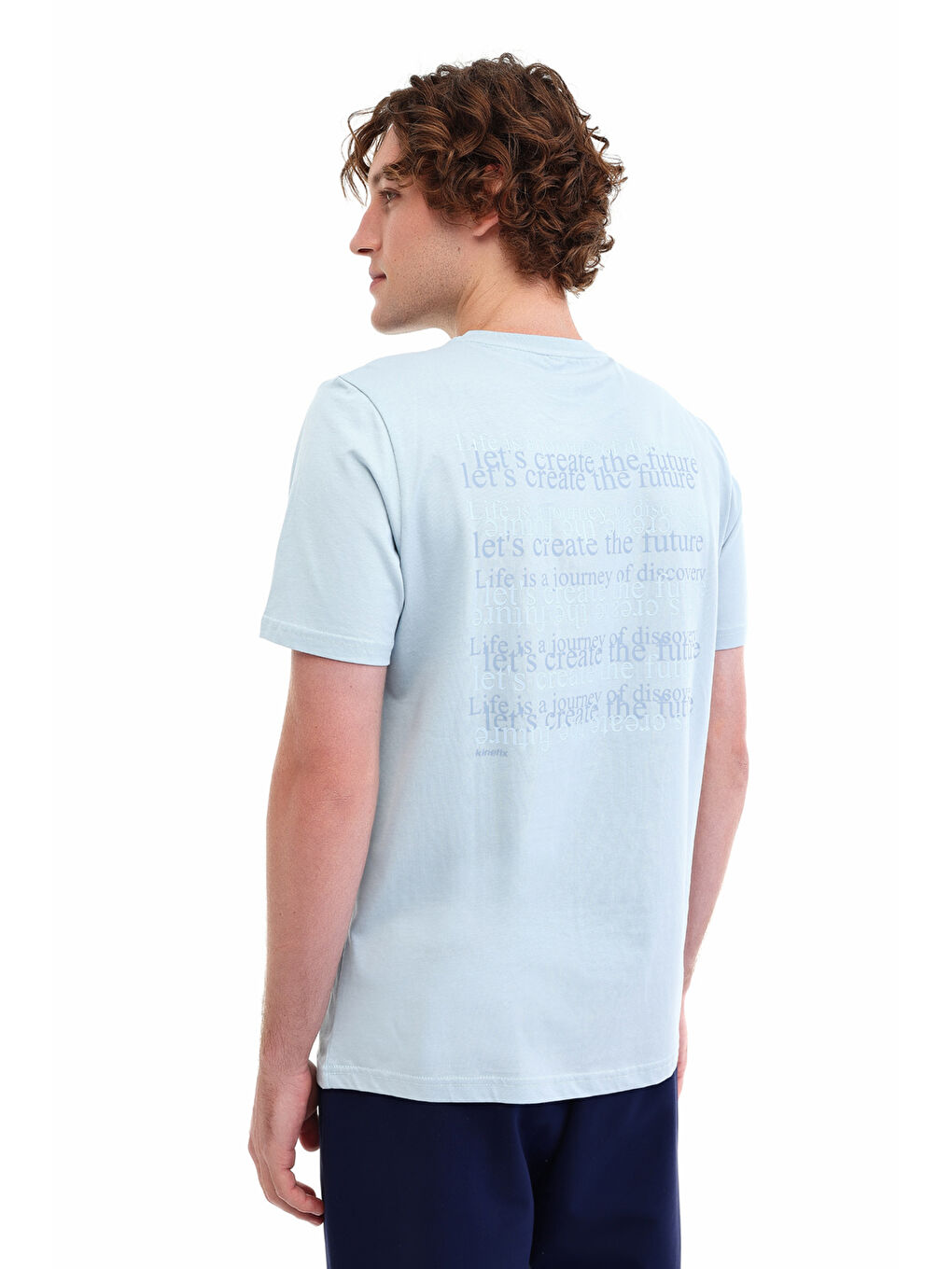 ML CREATE 11SLG300 5FX Mavi Erkek Kısa Kol %100 Pamuk Tişört-1