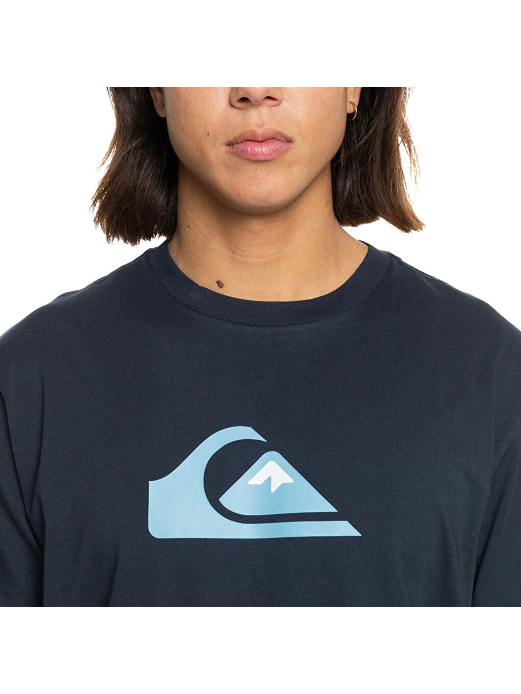 Lacivert Comp Logo Erkek Mavi Tişört-3