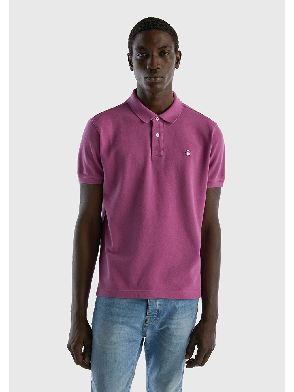 United Colors Of Benetton Erkek Mor Regular Fit Kısa Kollu Polo Tshirt - 2