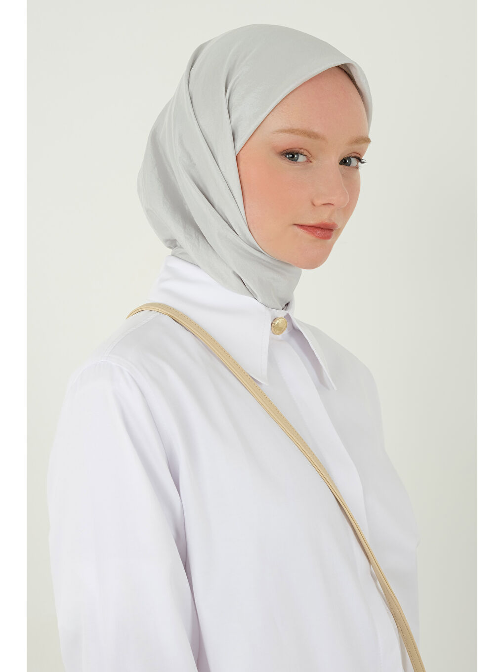 Soft Kraş Eşarp Buhar Gri-2