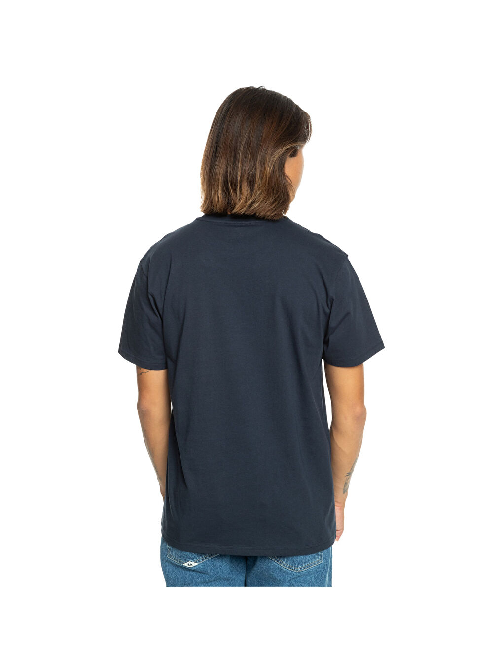 Lacivert Comp Logo Erkek Mavi Tişört-4