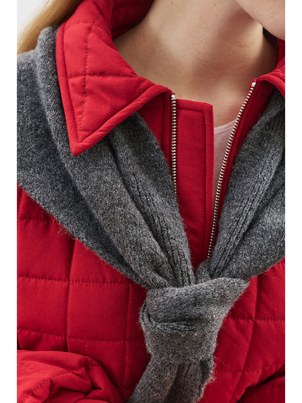 Üçgen Formlu Atkı Antrasit-3