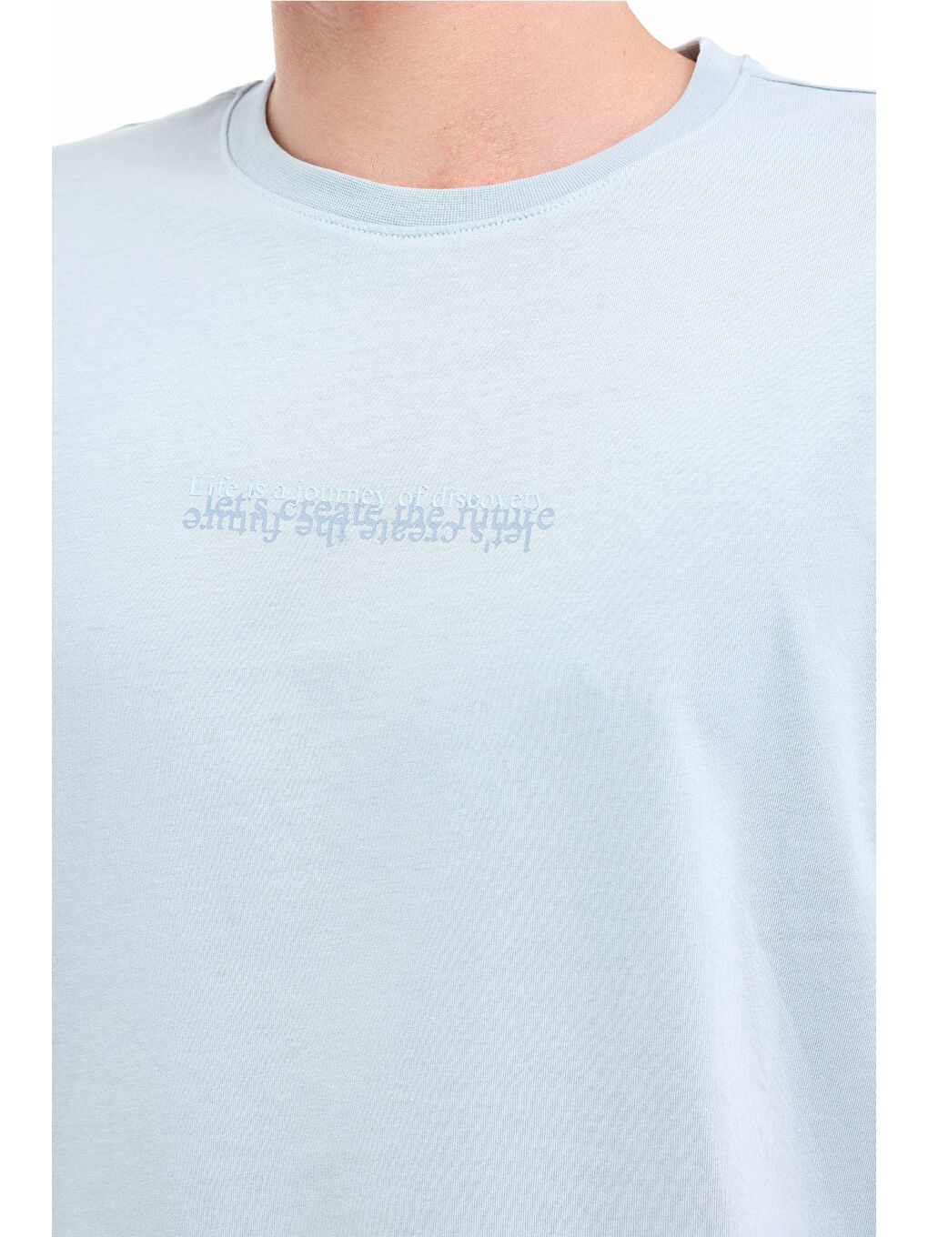 ML CREATE 11SLG300 5FX Mavi Erkek Kısa Kol %100 Pamuk Tişört-3