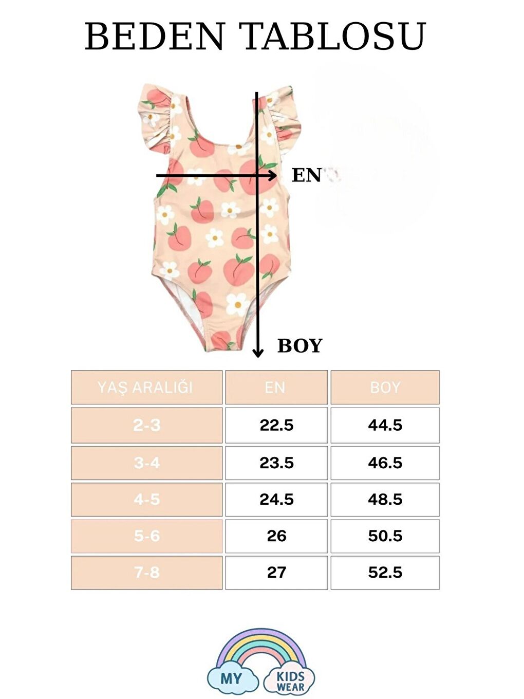 Bej Kız Çocuk Fırfır Detaylı Tasarım Çapraz Askılı Mayo 12735-1