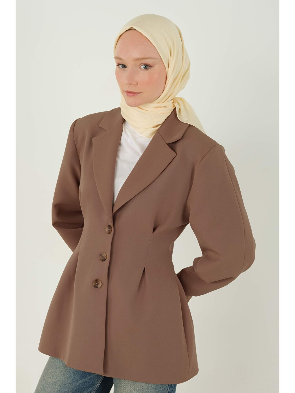 Bej Soft Kraş Eşarp Vanilya-2