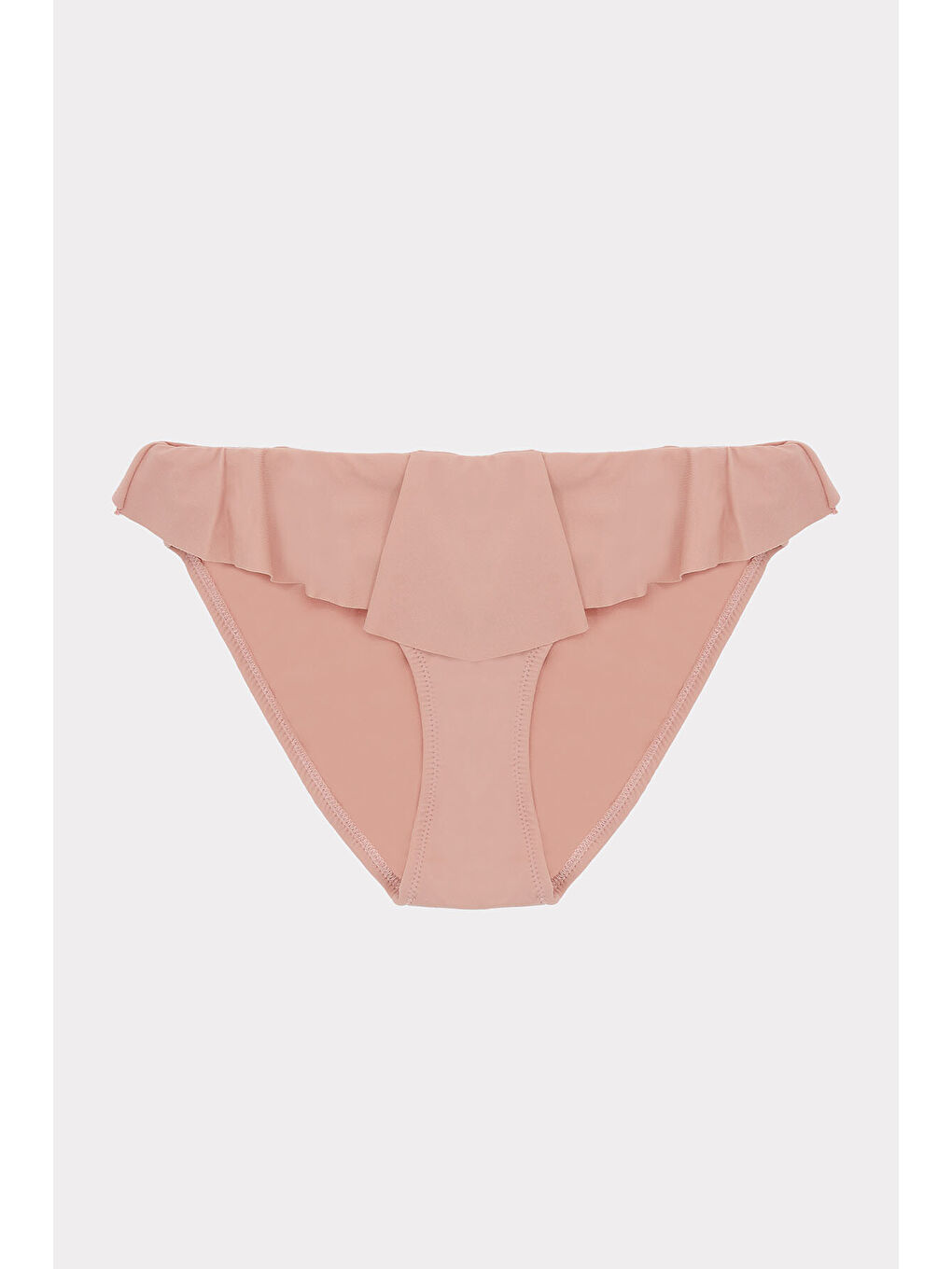 Pembe Somon Volanlı Tek Alt Bikini