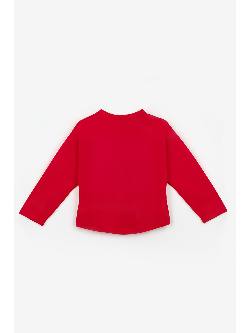 Kırmızı Uzun Kollu Penye Basic Çocuk Tişört-1