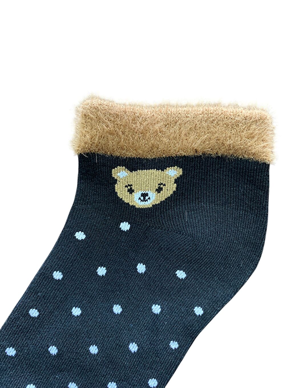 Siyah 6'lı Kadın Desenli Yumoş Kaliteli Patik Çorap-3