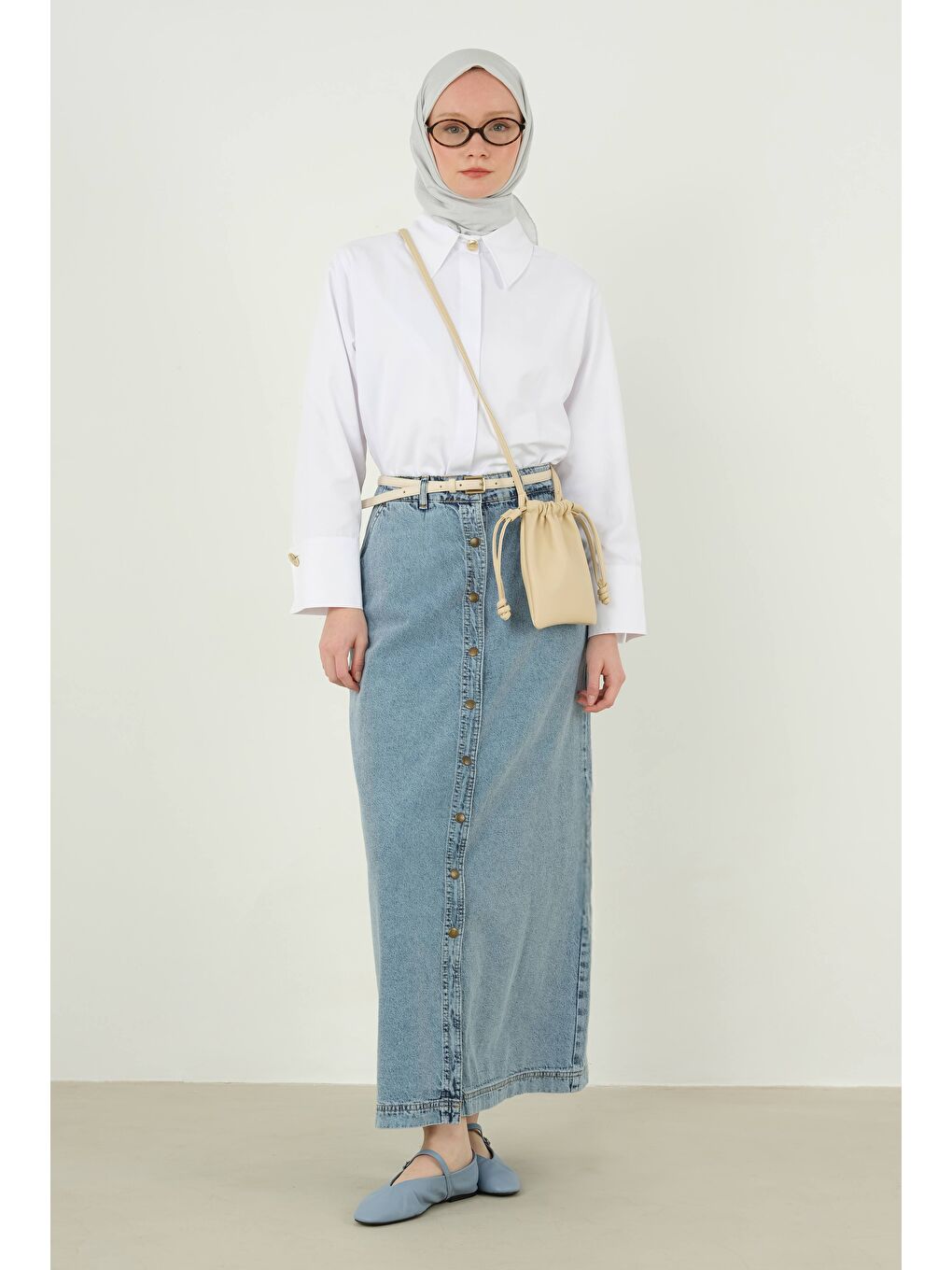 Soft Kraş Eşarp Buhar Gri-4