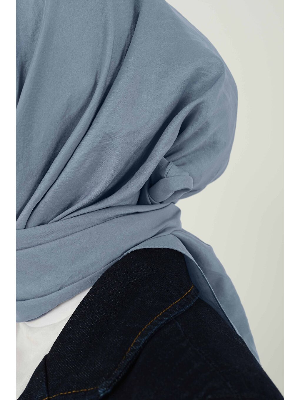 Soft Kraş Eşarp Pastel Mavi-3