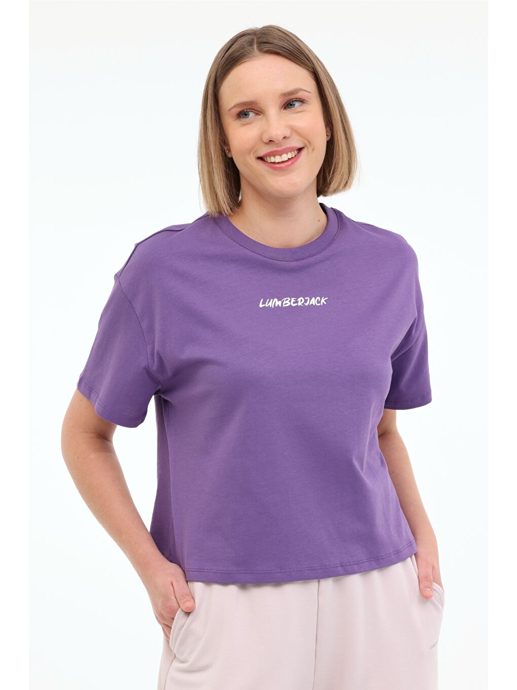 WL THEA 11SF518 5FX Mor Kadın Kısa Kol T-Shirt