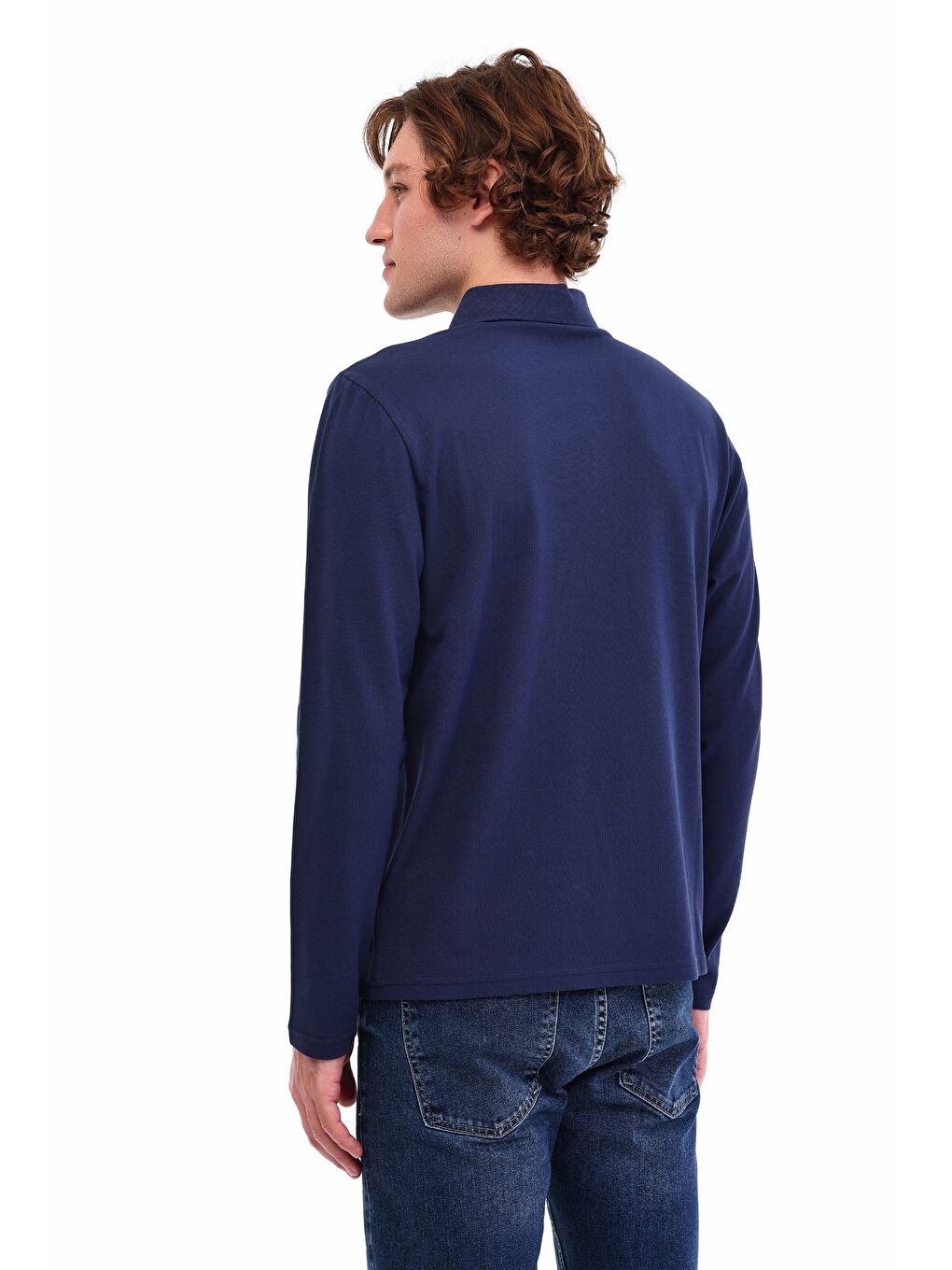 MB SN329 UKOL POLO 5PR Lacivert Erkek Uzun Kol T-Shirt-1