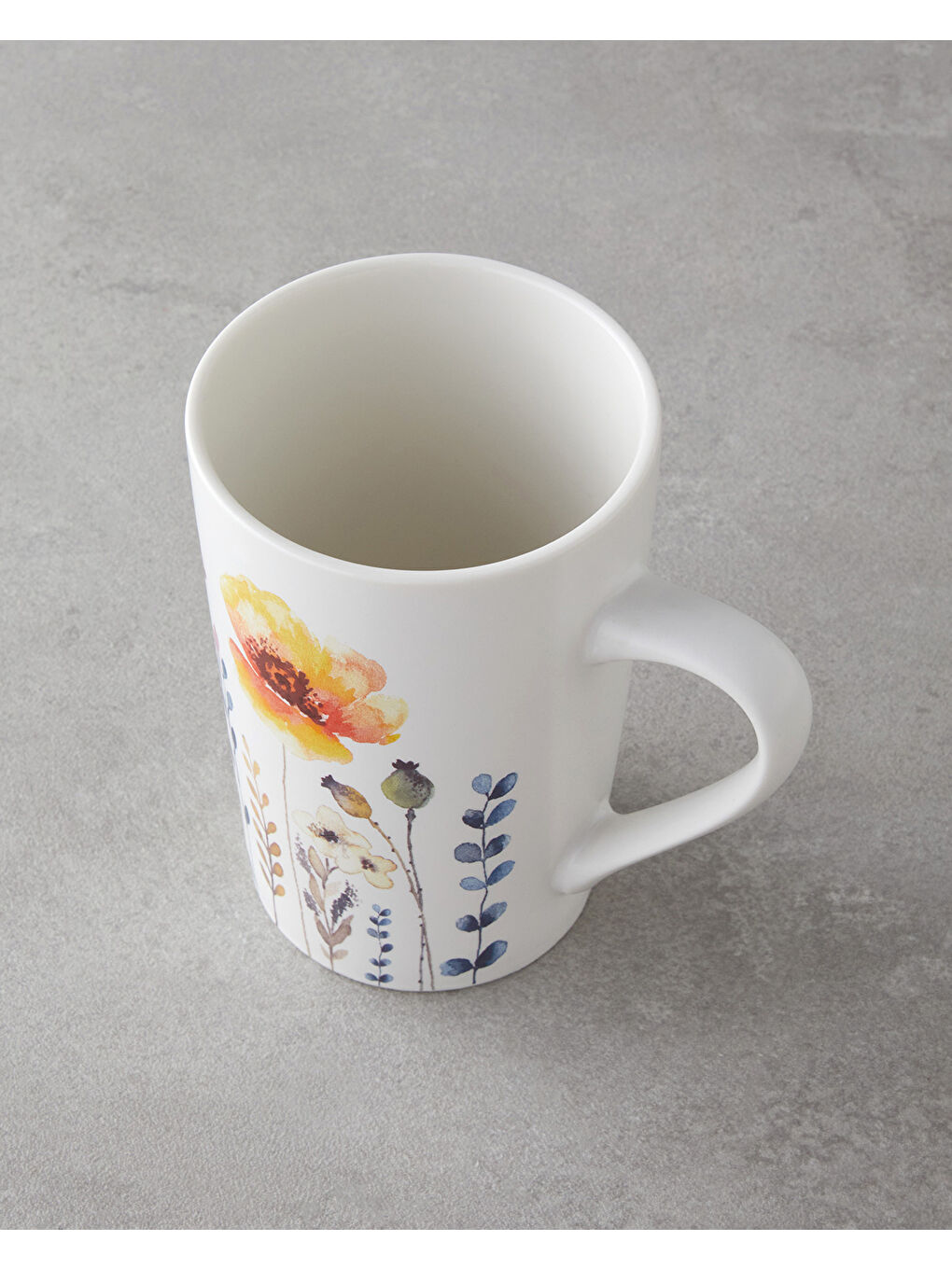 Beyaz Gardenia Mood New Bone China Kupa 380 ml Renkli-2