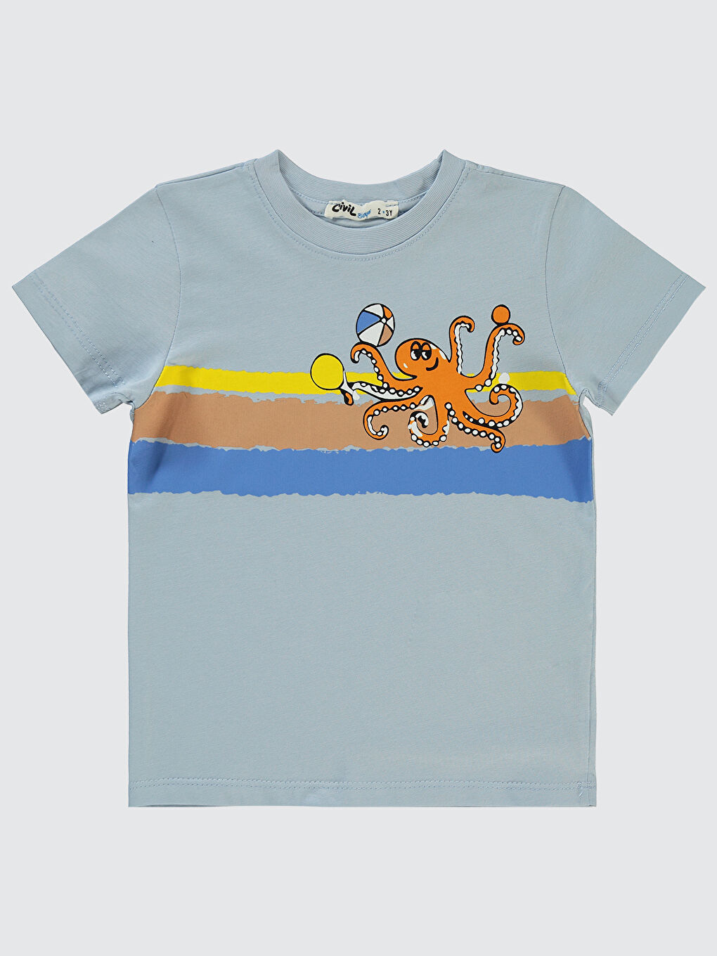 Boys Erkek Çocuk Tişört 2-5 Yaş Buz Mavi