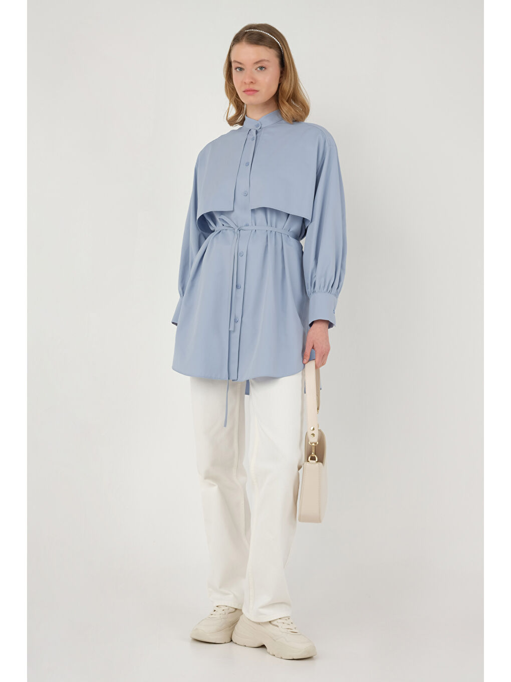 Rüzgarlıklı Gömlek Bebe Mavi