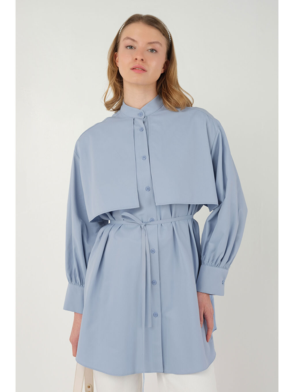 Rüzgarlıklı Gömlek Bebe Mavi-2