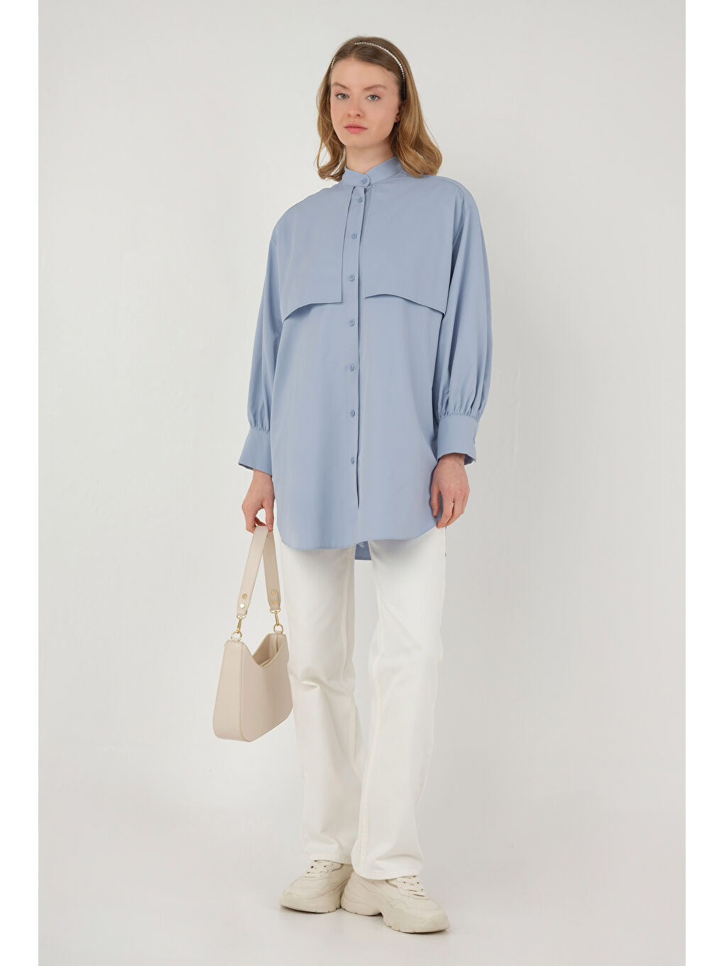 Rüzgarlıklı Gömlek Bebe Mavi-4