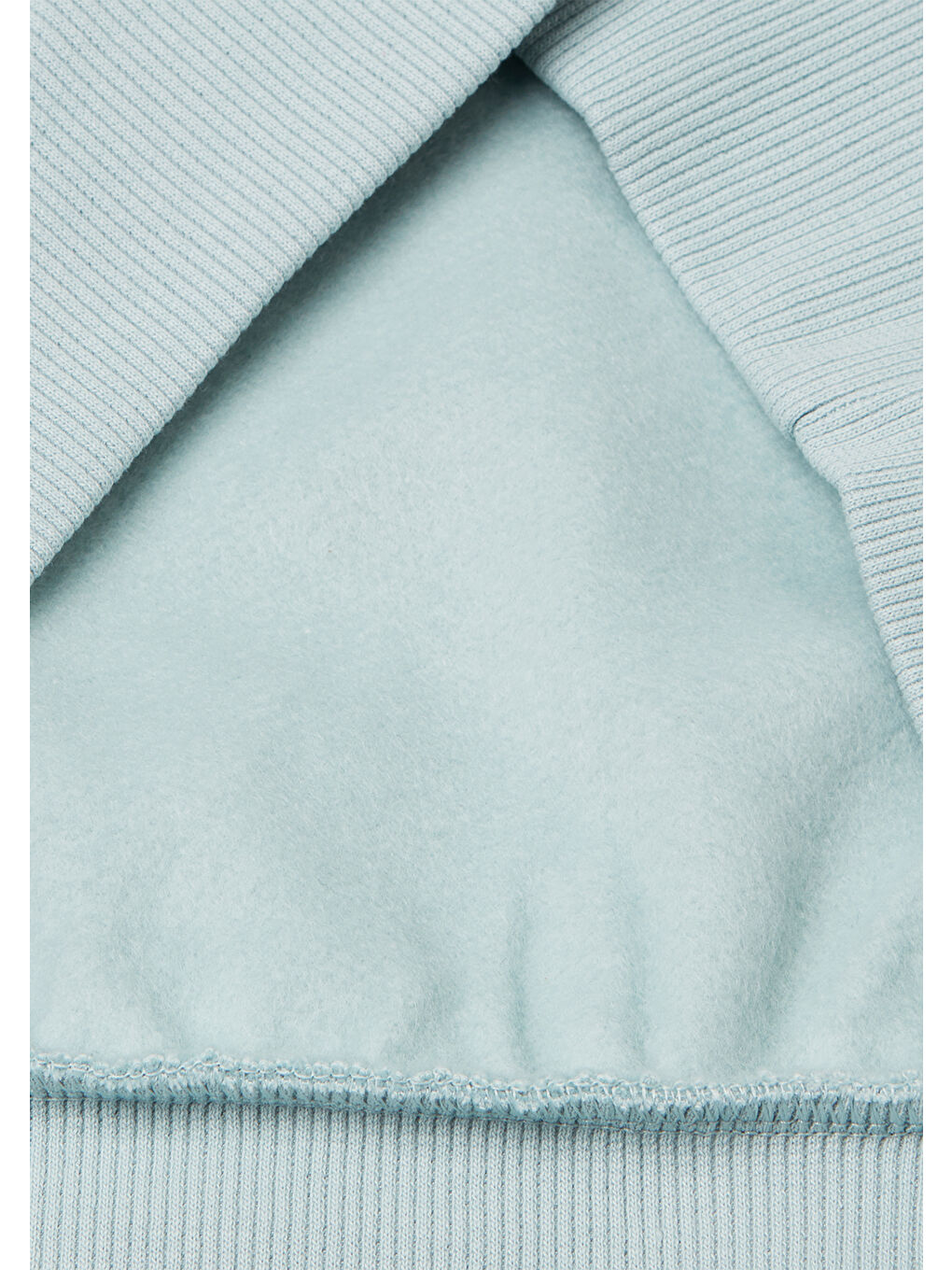 Kız Çocuk Su Yeşili Önü Kristal Aplikeli Logo İşlemeli Ribanalı Sweatshirt-2