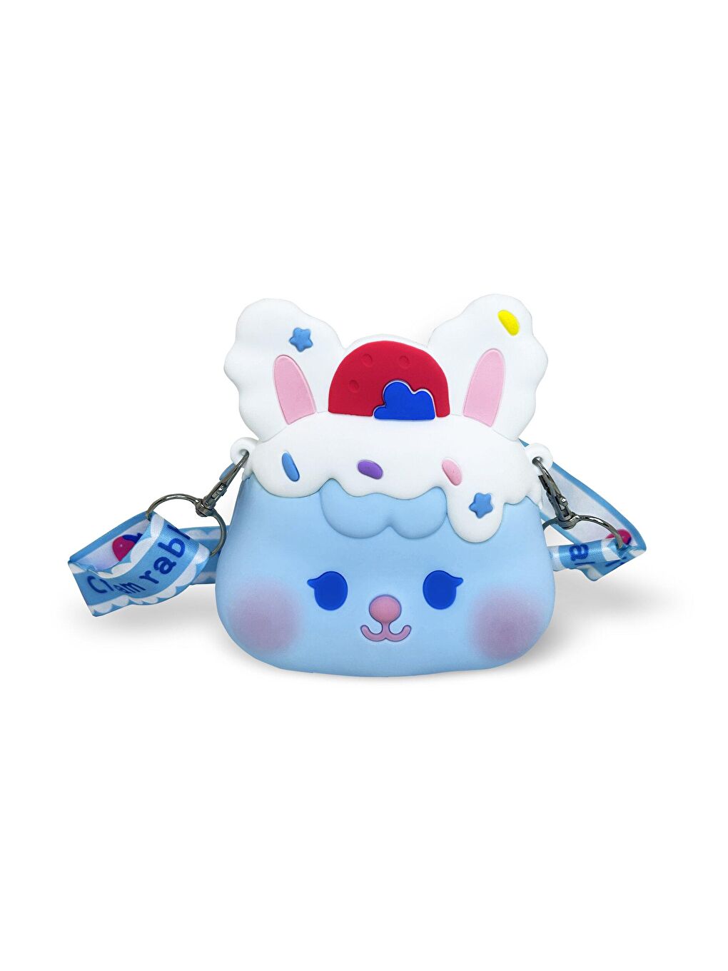 Karışık Silikon Mavi Tavşan Omuz Çantası-3