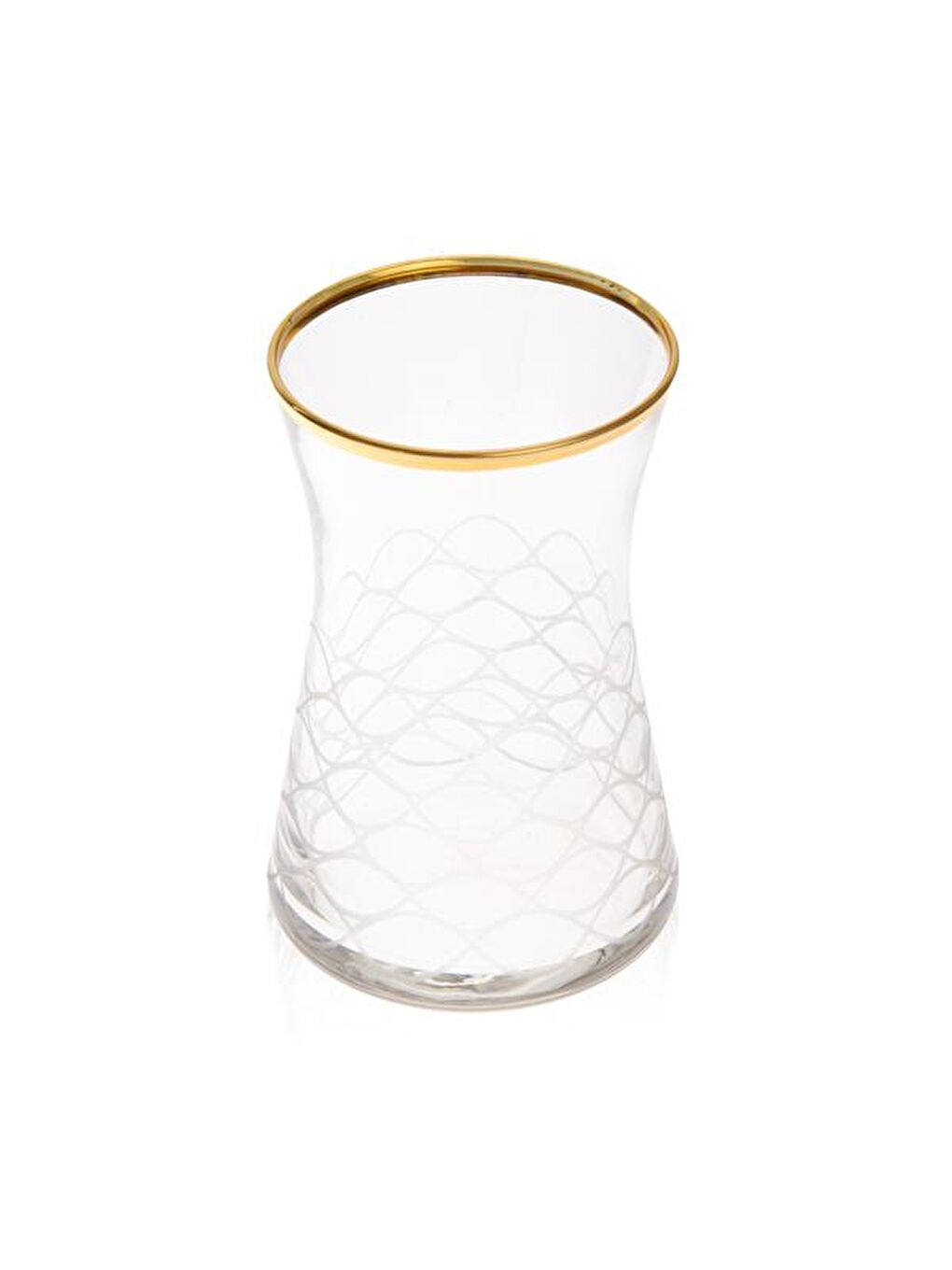 Renksiz Yaldızlı 6'lı Çay Bardağı - Şeffaf - 170 ml-1