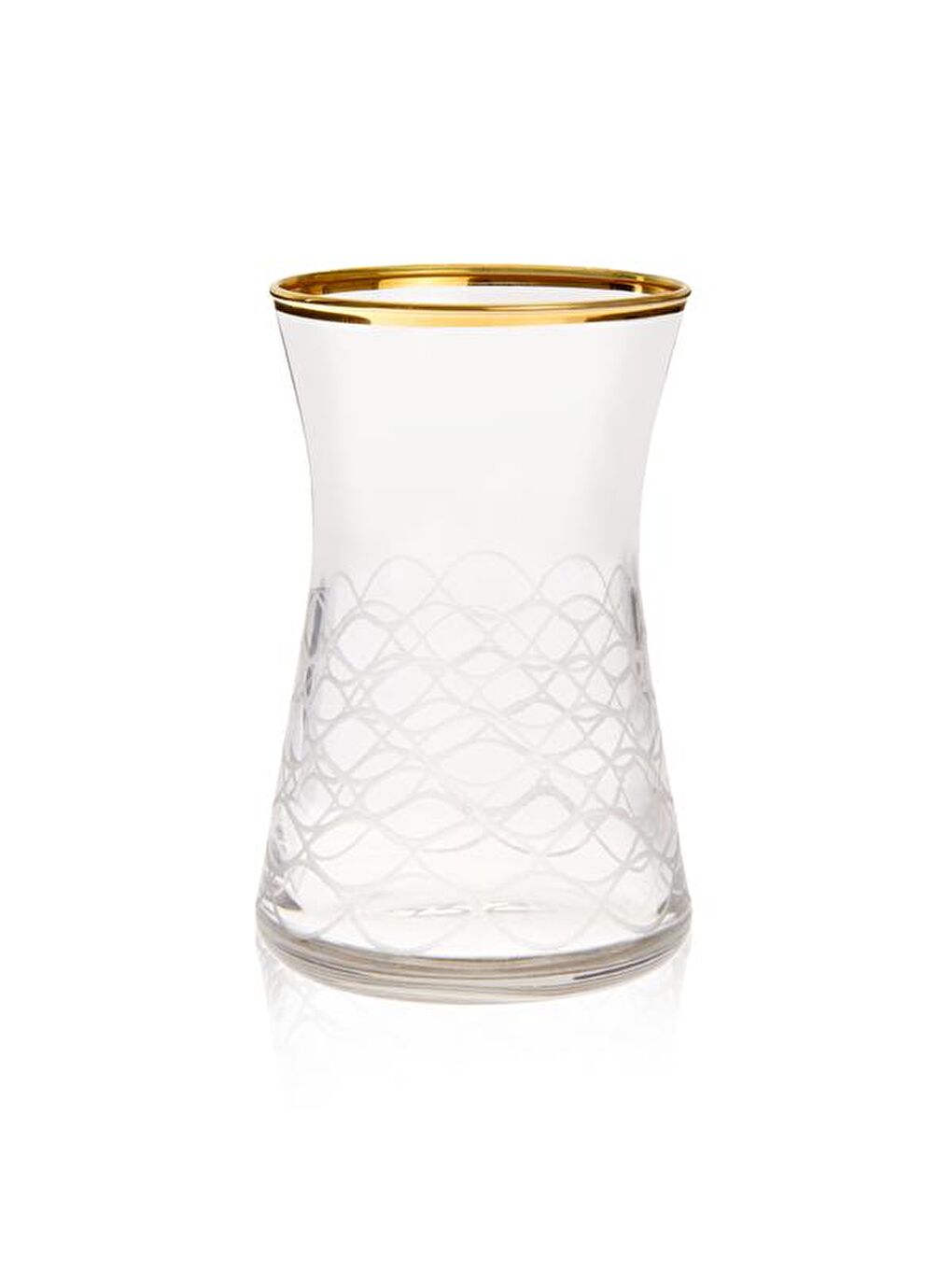 Renksiz Yaldızlı 6'lı Çay Bardağı - Şeffaf - 170 ml-2