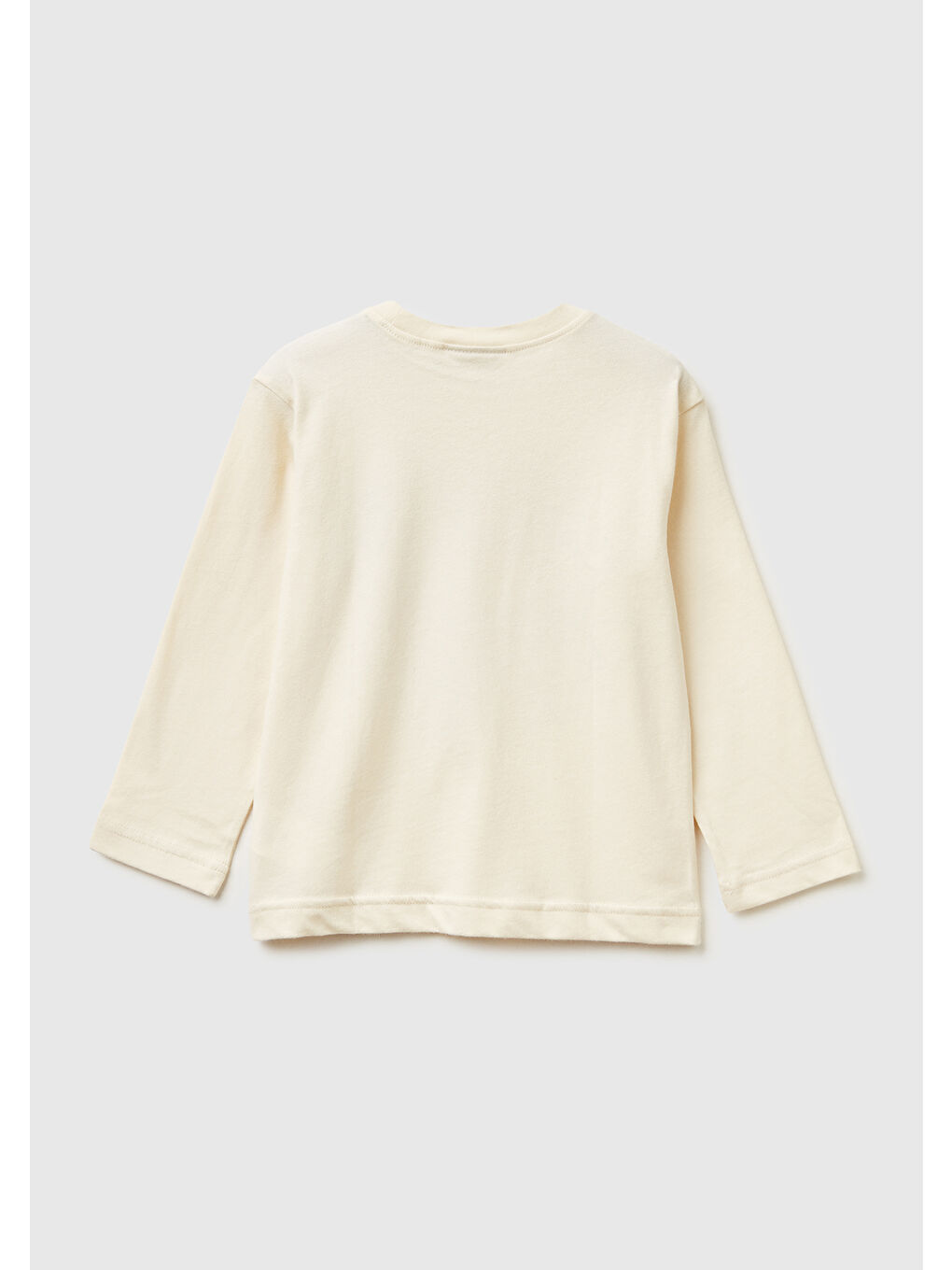 Ekru Erkek Çocuk Krem Spiderman Baskılı Logo Etiketli  Jarse Uzun Kollu T-shirt-1