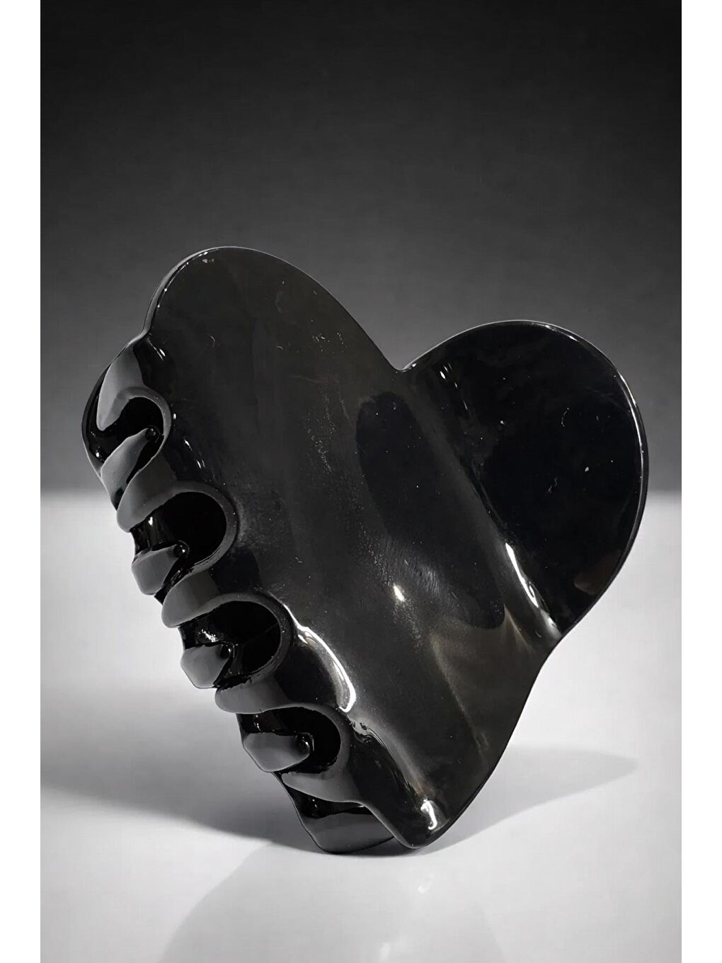 Siyah Kalp Model Lüks Asetat Mandal Toka-1