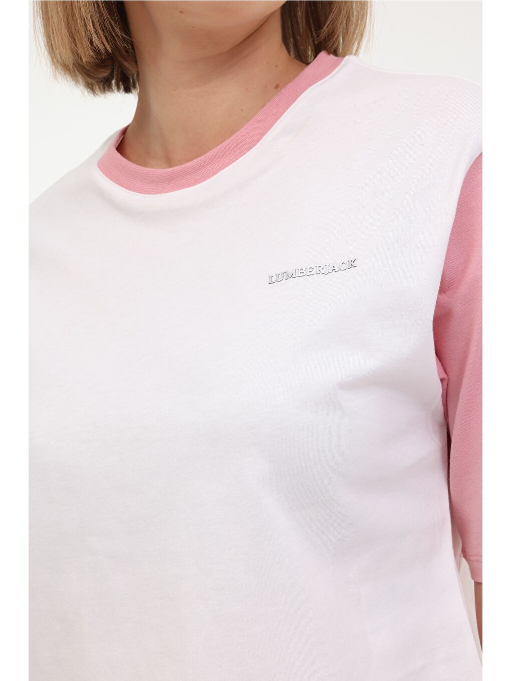 WL ANNABEL 11CK1235 4FX Pembe Kadın Kısa Kol Tişört-3