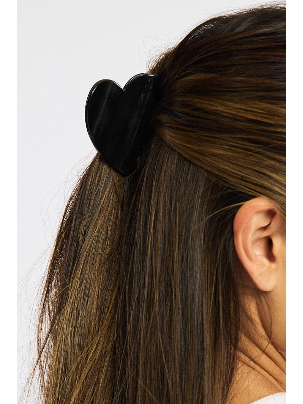 Siyah Kalp Model Lüks Asetat Mandal Toka-2