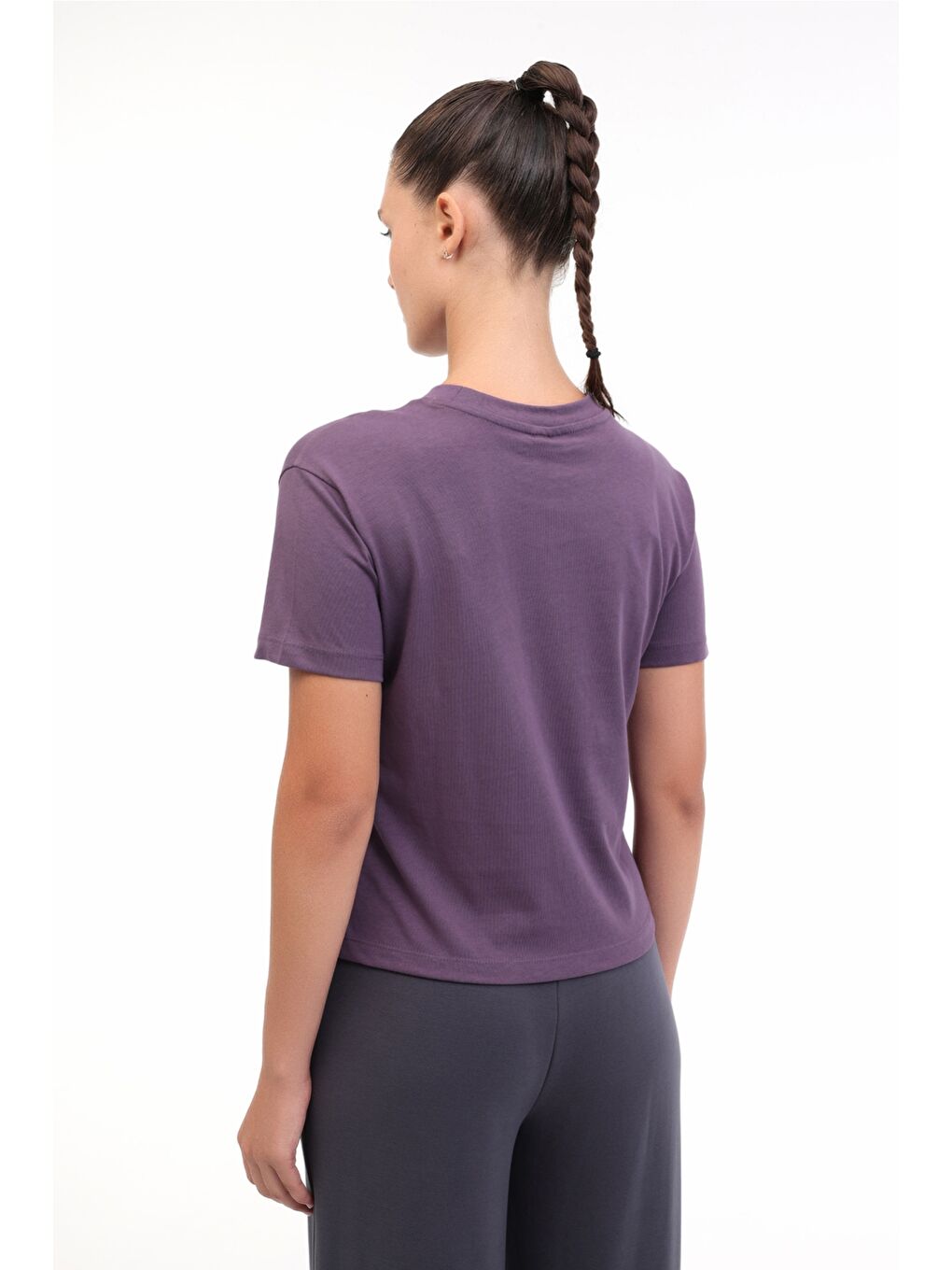 WB 11ASYA-T 5PR Mor Kadın Kısa Kol T-Shirt-1