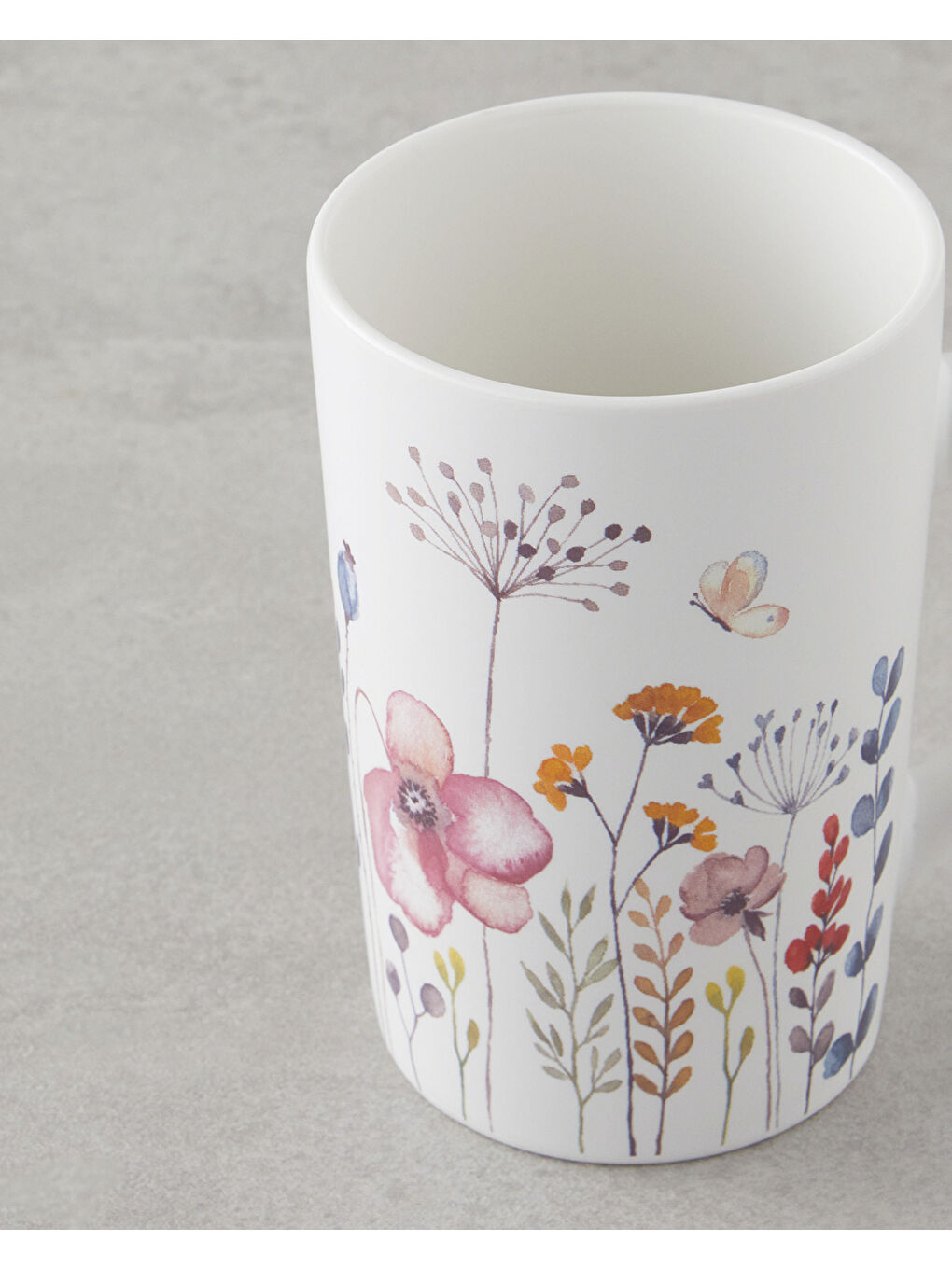 Beyaz Gardenia Love New Bone China Kupa 380 ml Renkli-1