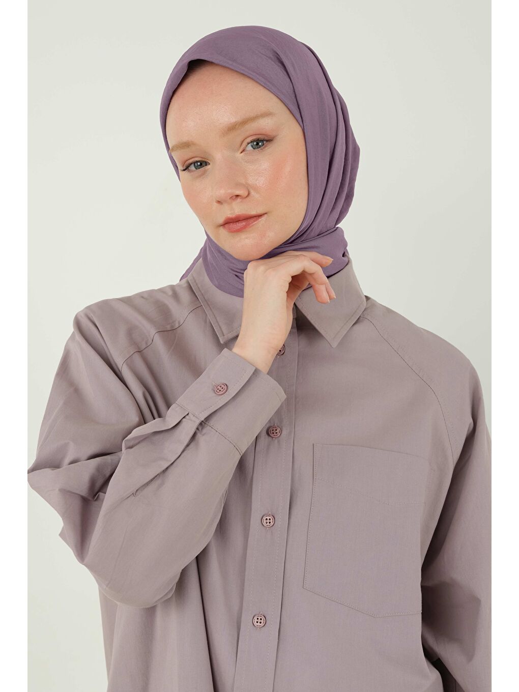 Mor Soft Kraş Eşarp Violet-2