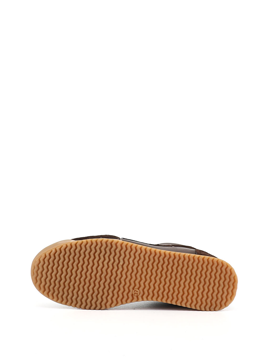 Kahverengi Kadın KAHVERENGİ Lastik Bağcıklı Hakiki Deri Sneaker-4