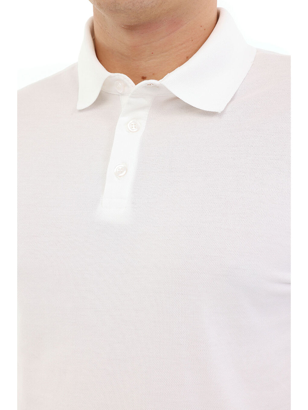 MB SN329 UKOL POLO 5PR Beyaz Erkek Uzun Kol %100 Pamuk Tişört-3