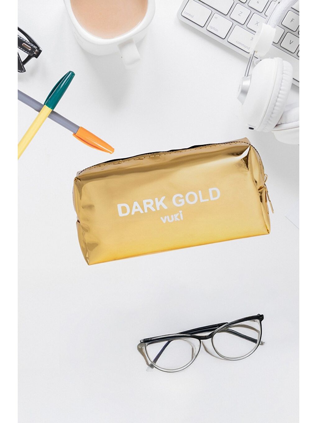 Yazı Baskılı Makyaj Çantası