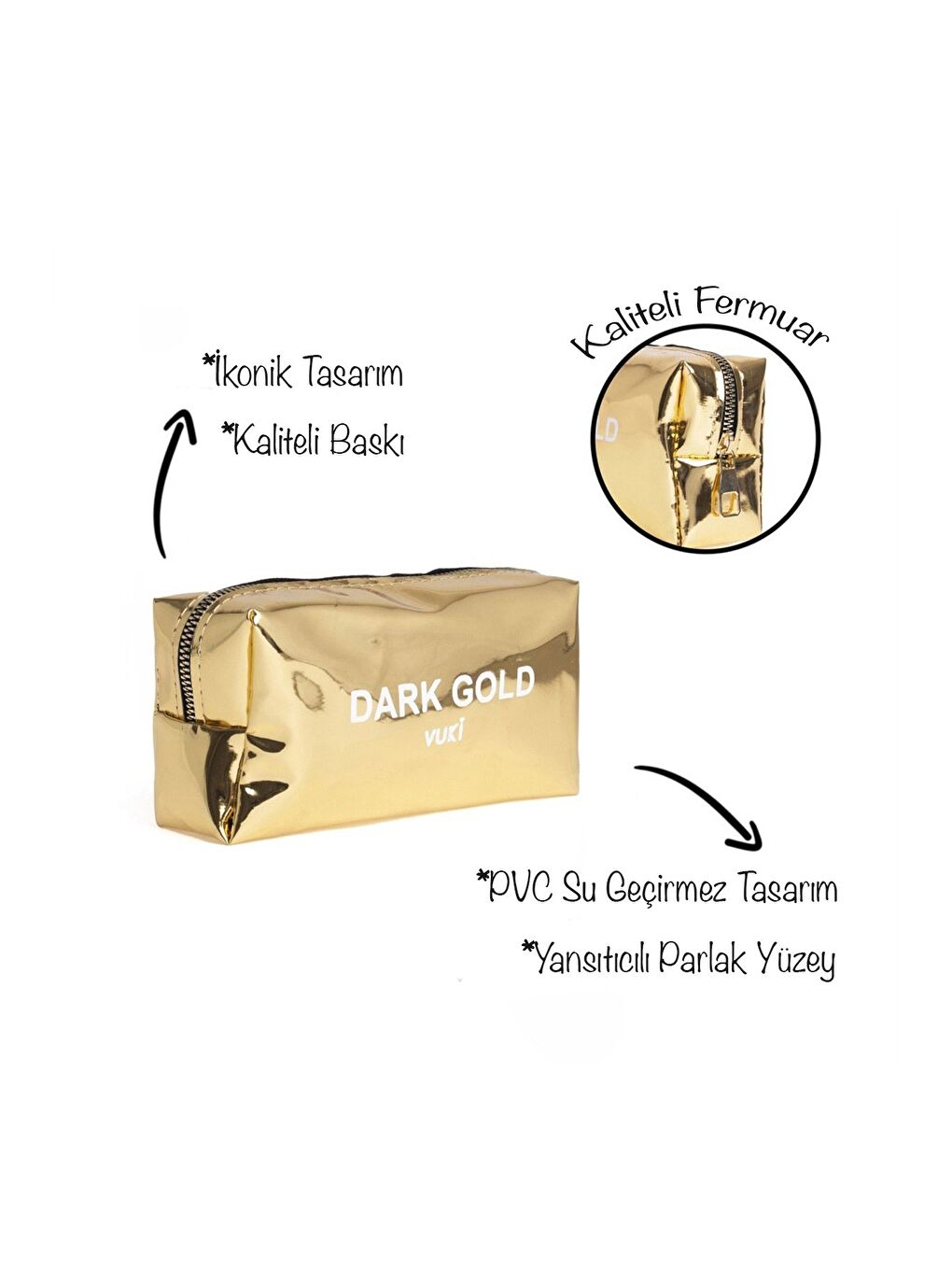 Yazı Baskılı Makyaj Çantası-2