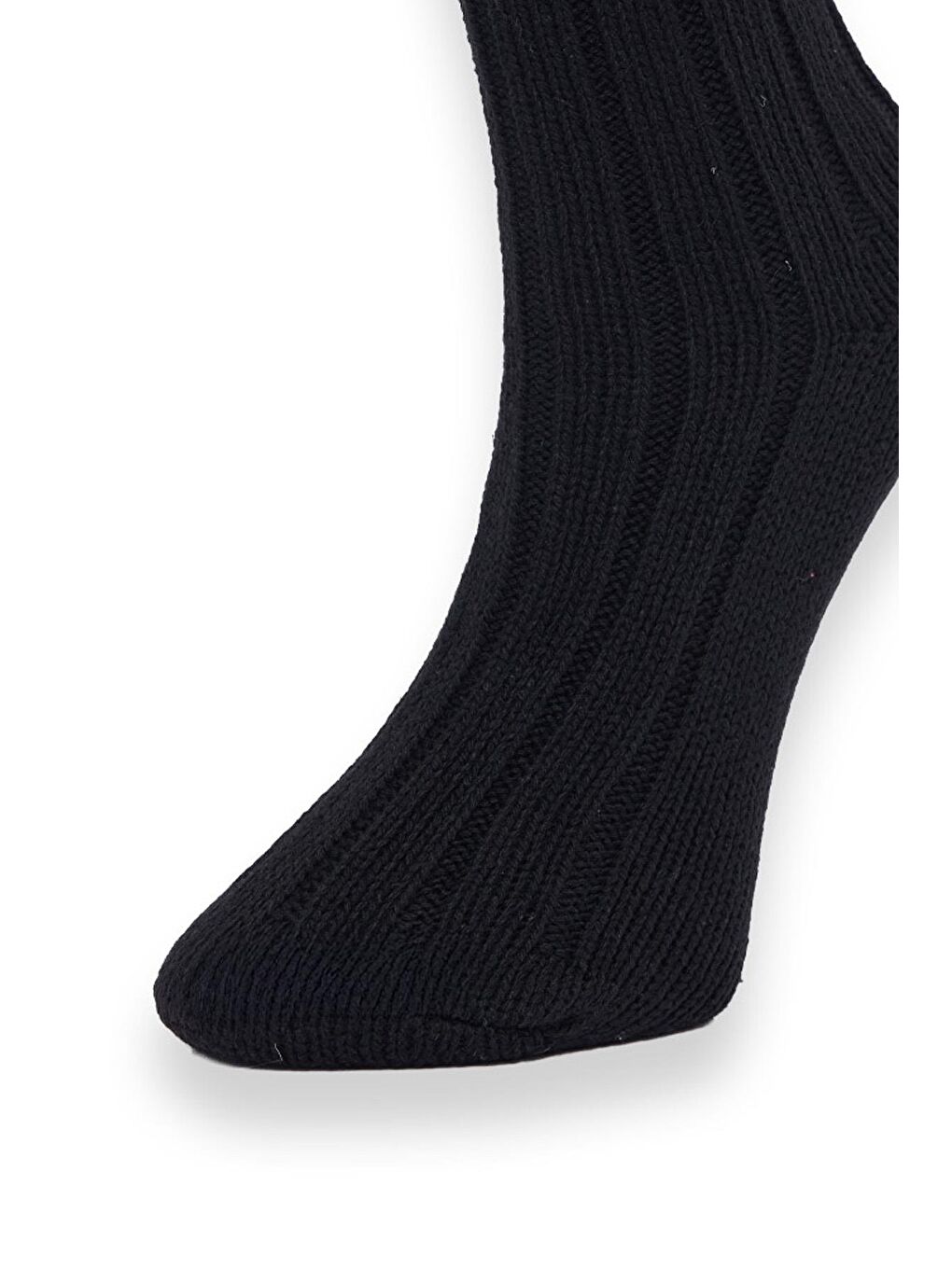 Erkek Desenli Örme Siyah Çorap-1