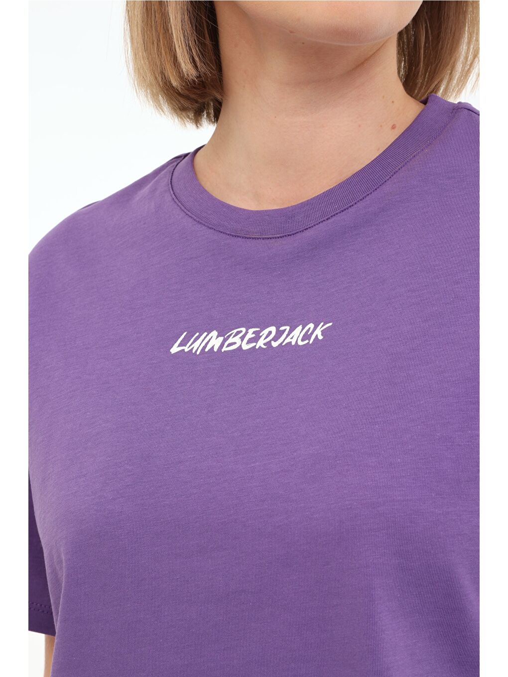 WL THEA 11SF518 5FX Mor Kadın Kısa Kol T-Shirt-3