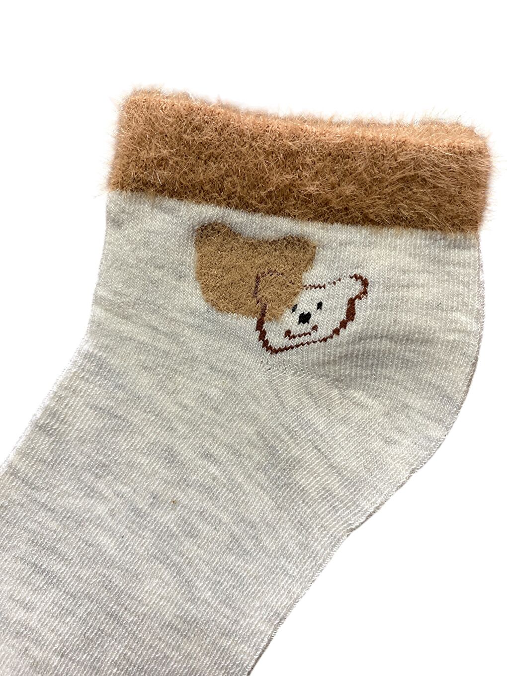Gri 12'li Kadın Desenli Yumoş Kaliteli Patik Çorap-3