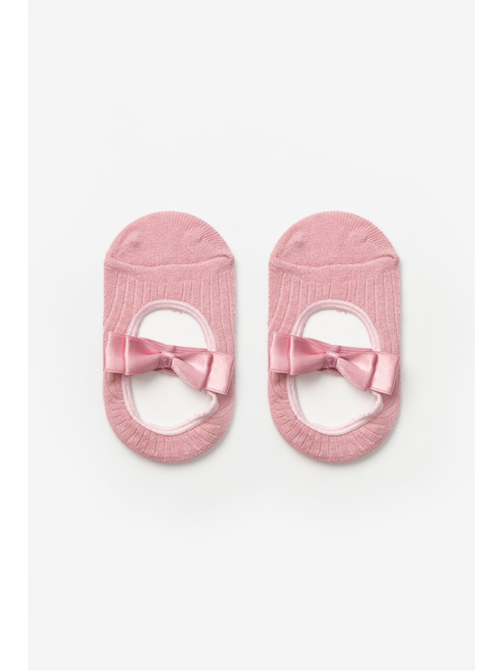 Pembe Gülkurusu Fiyonklu Kız Çocuk Babet Çorap