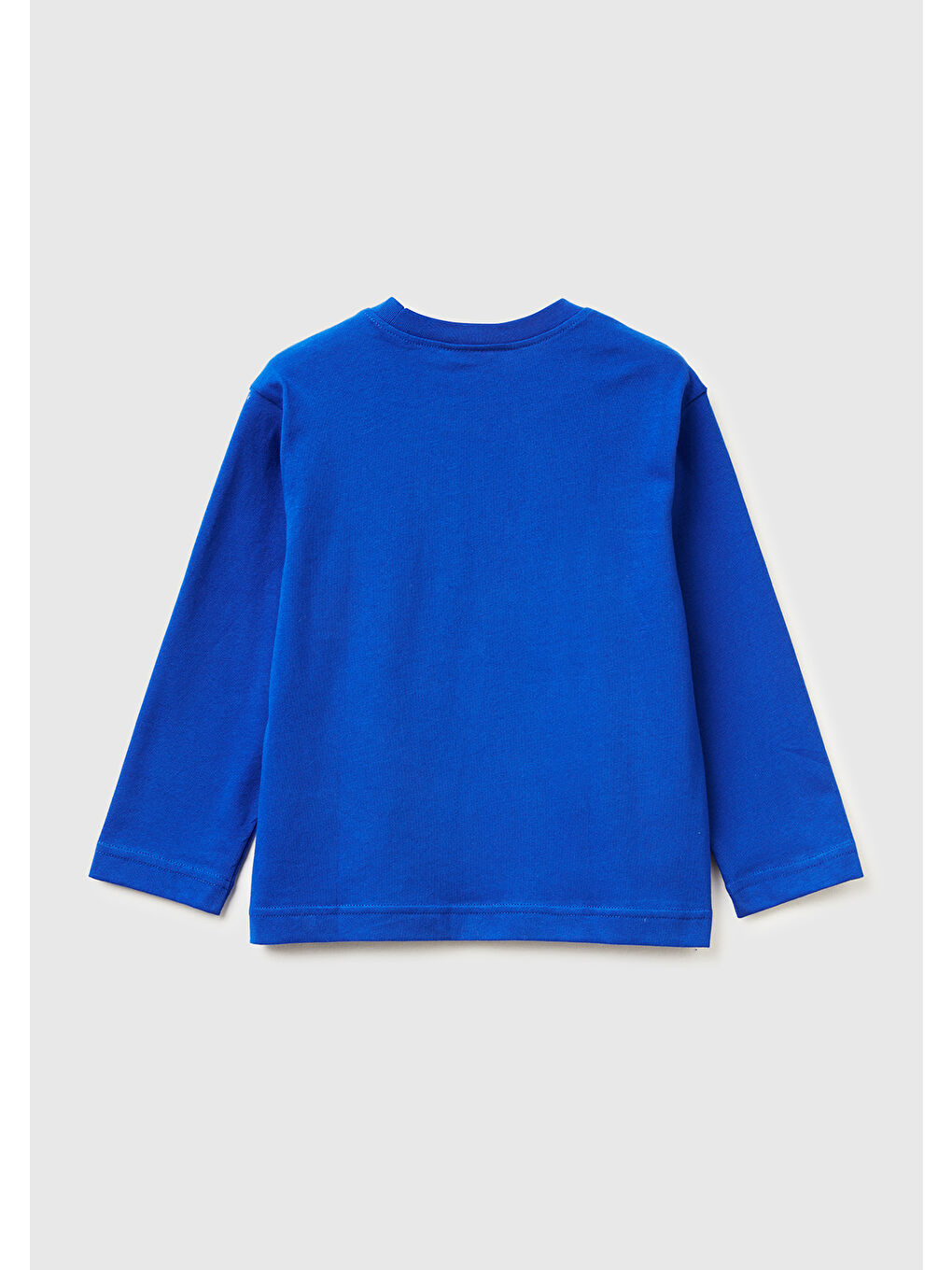 Erkek Çocuk Saks Mavisi Spiderman Baskılı Logo Etiketli  Jarse Uzun Kollu T-shirt-1