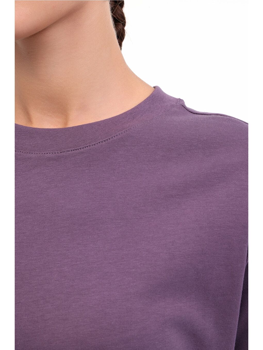 WB 11ASYA-T 5PR Mor Kadın Kısa Kol T-Shirt-3