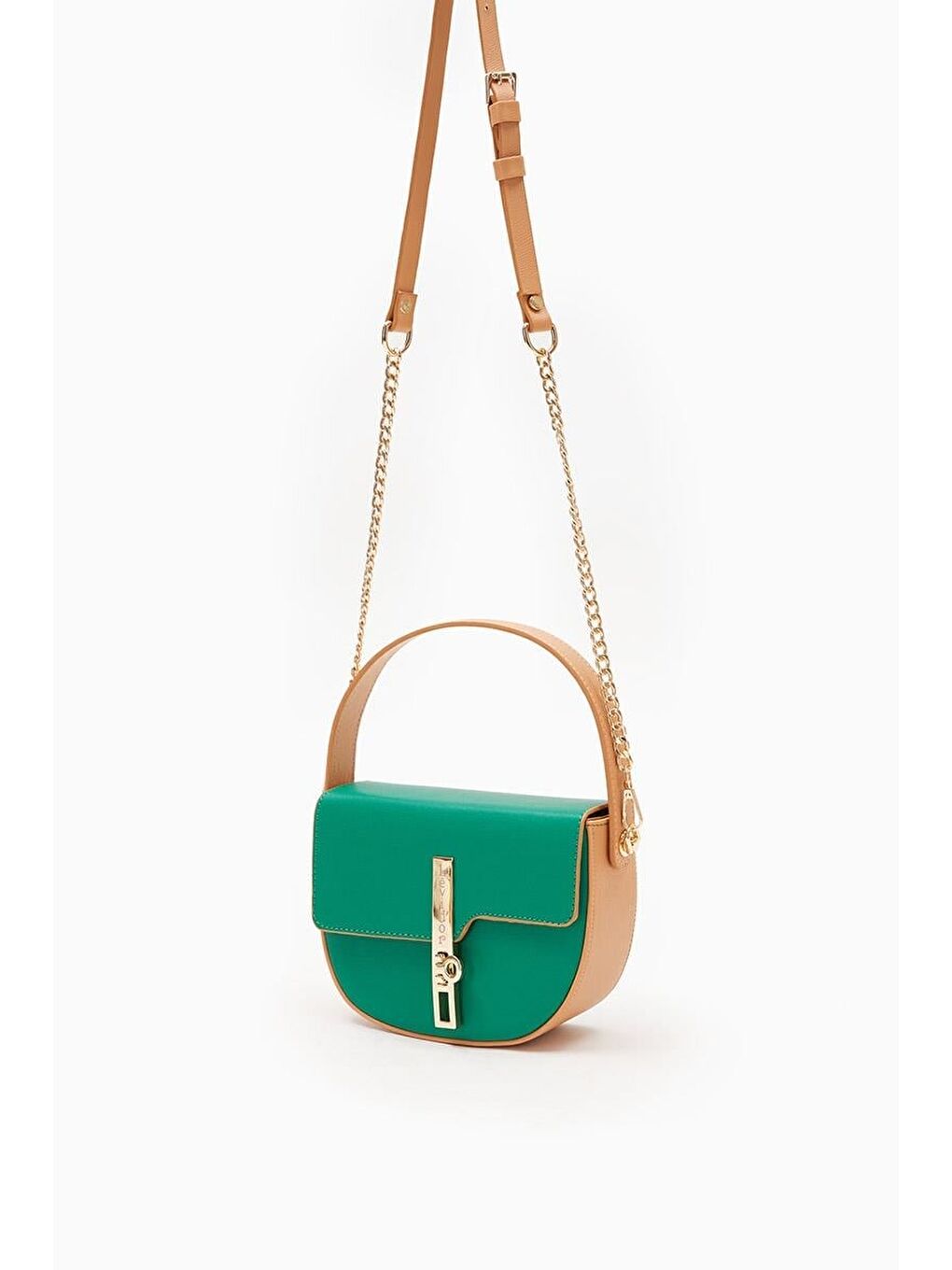 Yeşil Camel  Kadın El ve Omuz Çantası 930125-1