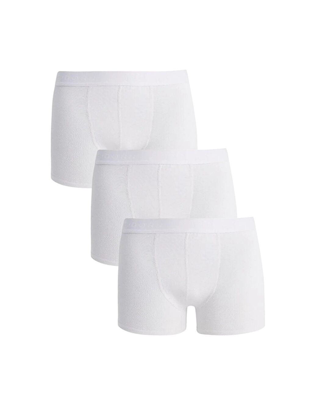 Güneş Beyaz Standart Kalıp Pamuklu Esnek Erkek Boxer 3'lü
