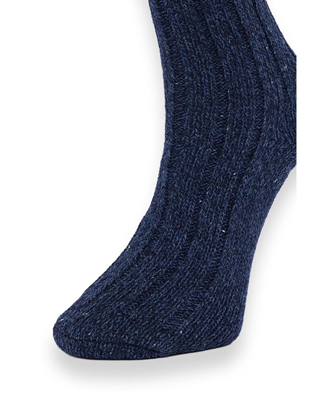 Erkek Desenli Örme Mavi Çorap-1