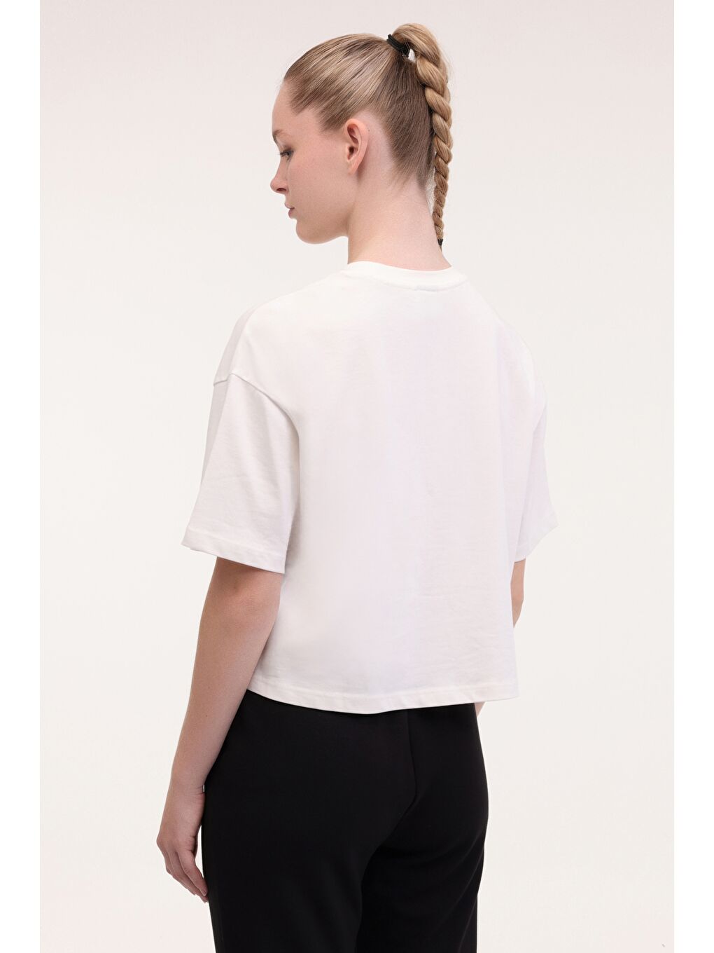 Bej WL FREYA 11SY790 5FX Ekru Kadın Kısa Kol T-Shirt-2