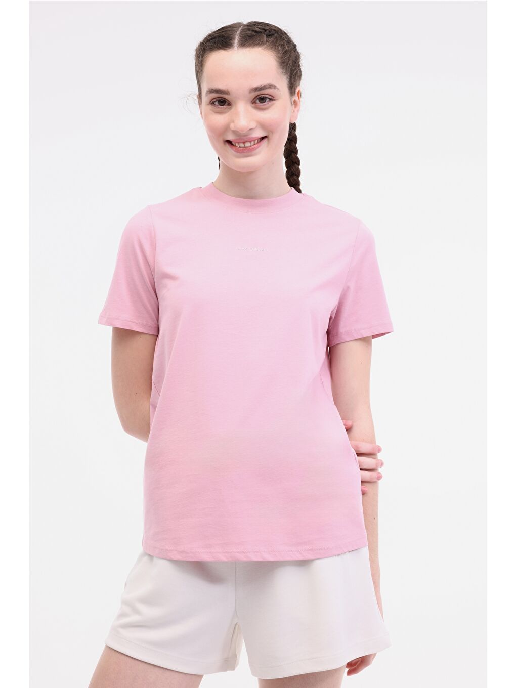 WL ROBI 11MS468 5FX Pembe Kadın Kısa Kol T-Shirt